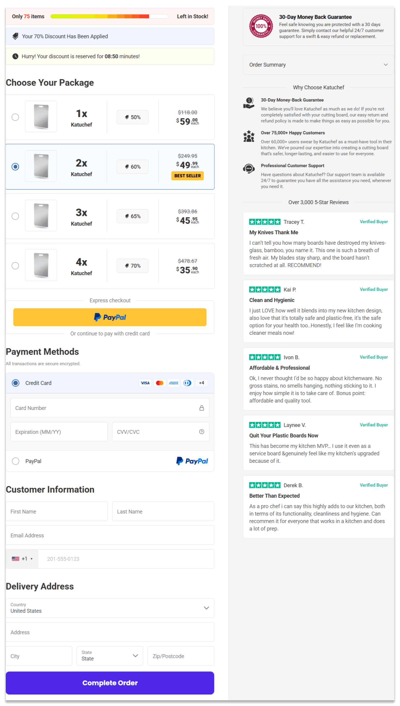 KatuChef Secure Checkout Page